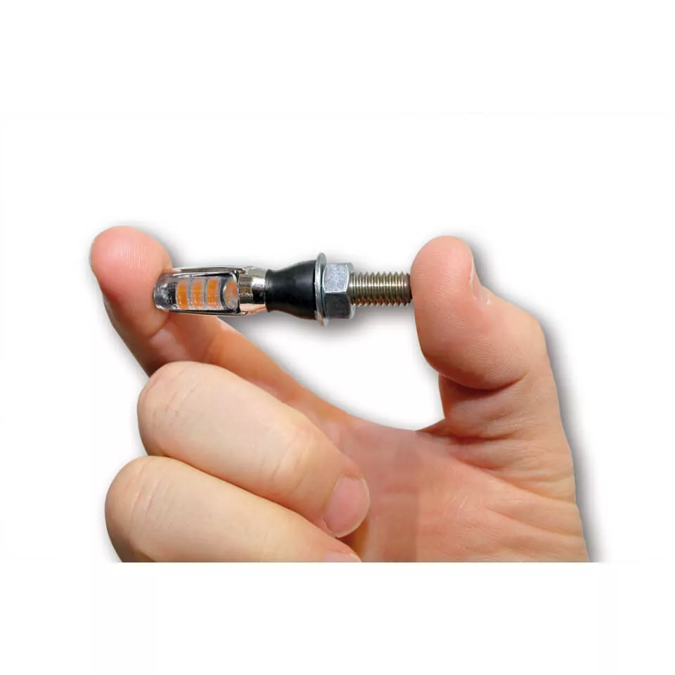 SHIN YO Spark LED Indicator Gehäuse  Carbon / Linse Klar (Paar), Vorn & Hinten
