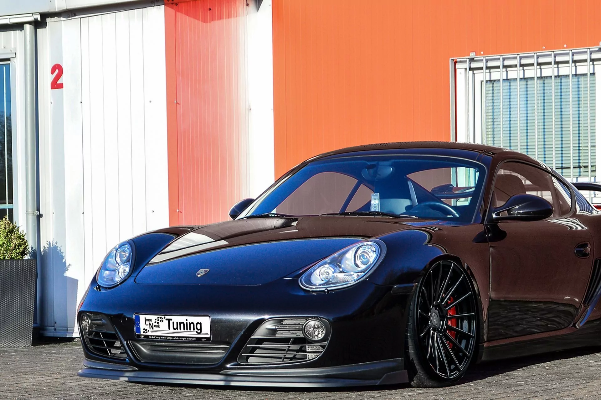 Frontspoilerlippe Cuplippe mit Wing für Porsche Cayman 987 aus ABS