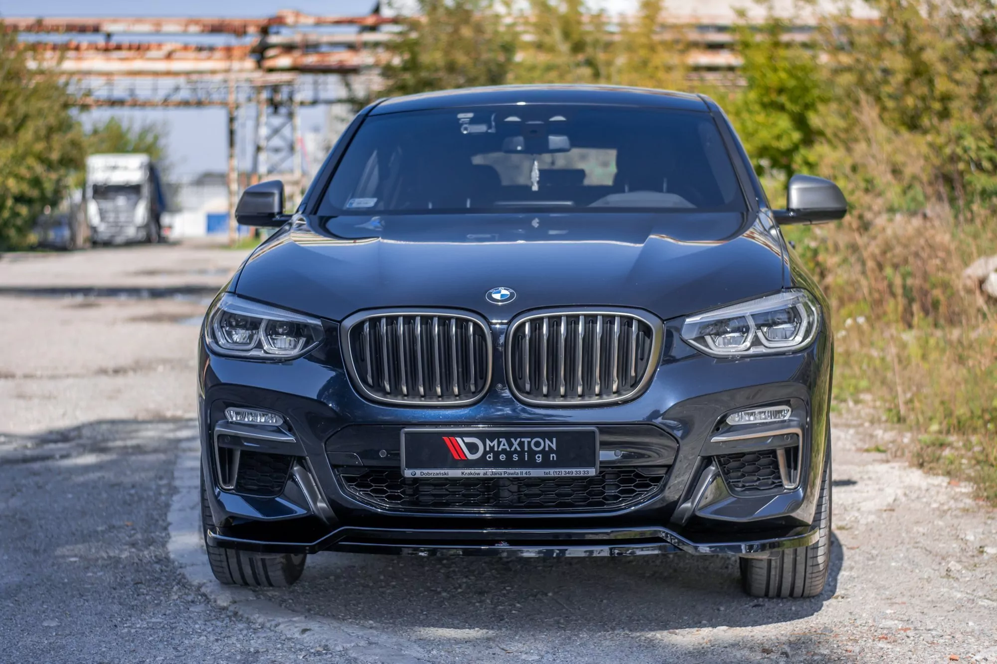 Front Ansatz Passend Für Passend Für BMW X4 M-Paket G02 Schwarz Hochglanz Schwarz Hochglanz