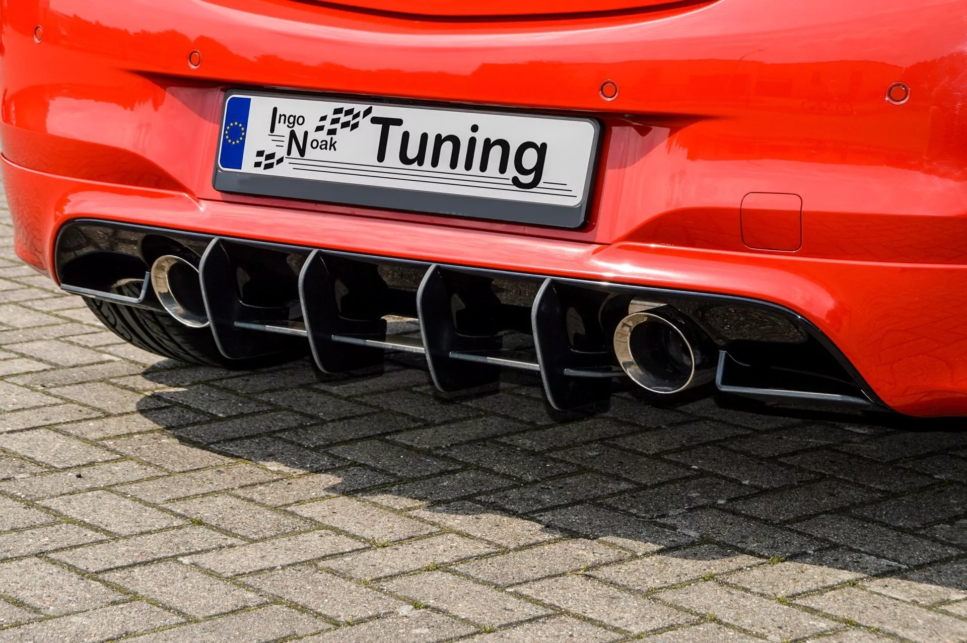 Gefräster Heckansatz mit Finnen V2 für Opel Corsa E OPC