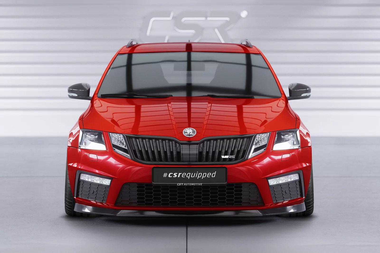 Cup-Spoilerlippe mit ABE für Skoda Octavia III 5E RS CSL399 Strukturiert (schwarz matt)