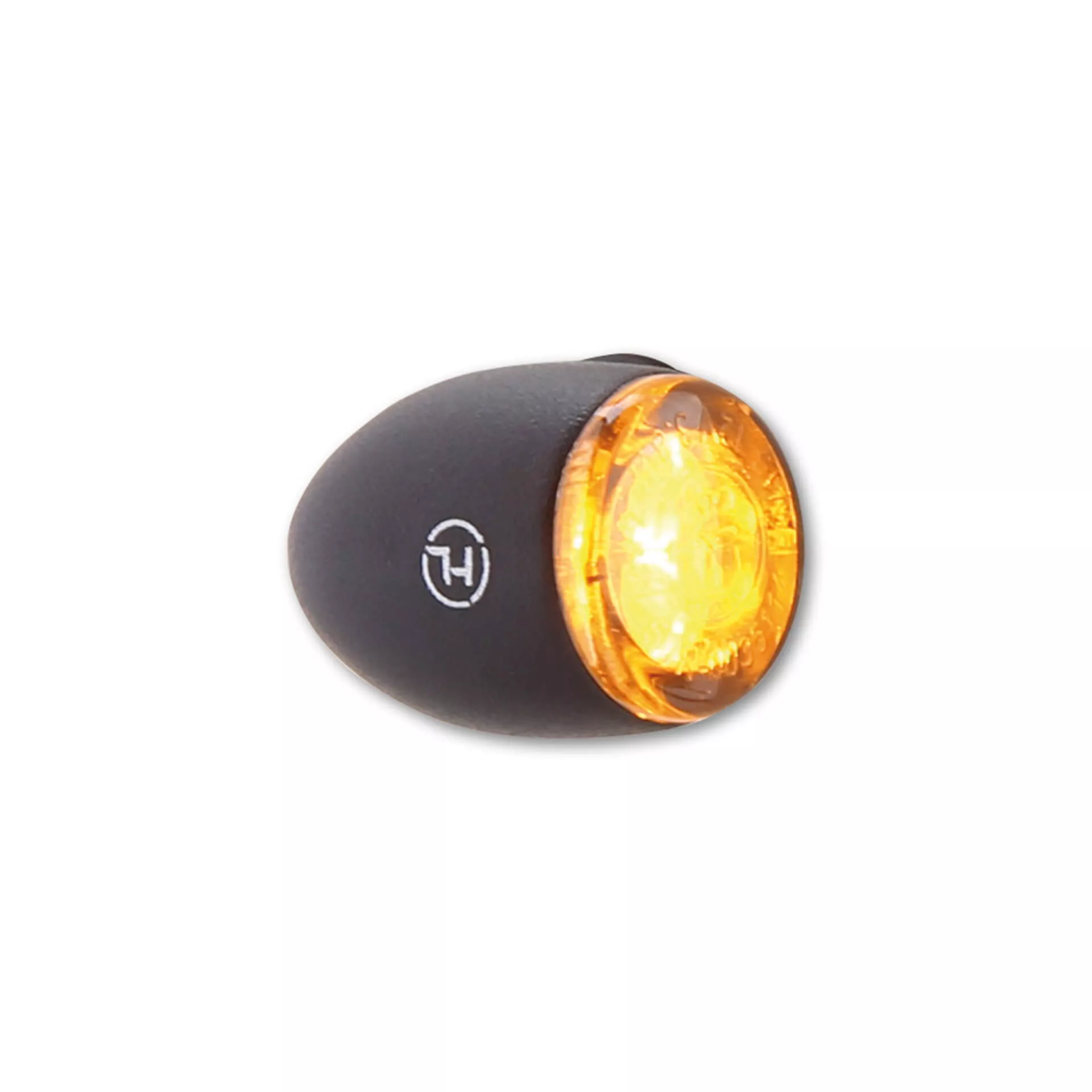 HIGHSIDER Pro Proton Two LED Blinker Gehäuse Schwarz / Linse Rauchgrau (Paar), Vorn & Hinten