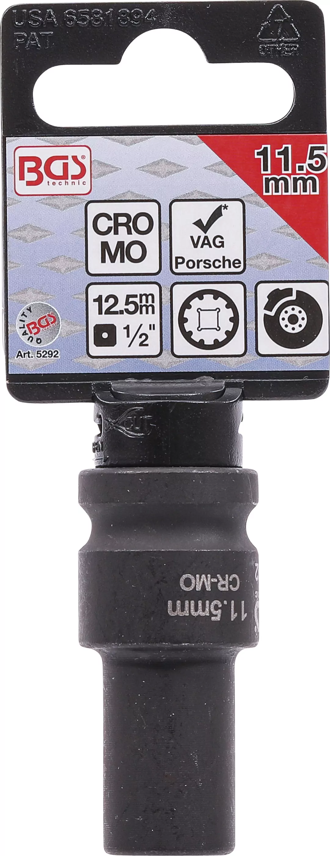 Bremssattel-Einsatz | 10-kant | für VAG und Porsche | SW 11,5 mm