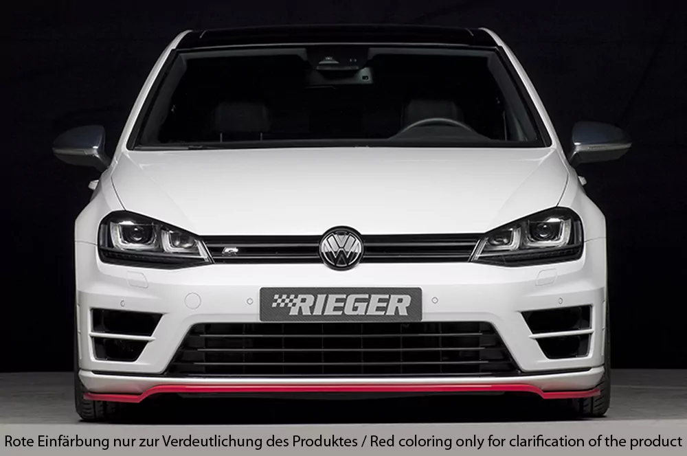 Rieger Spoilerschwert nur für R / R-Line für VW Golf 7 R | 5-tür. 12.13-12.16 (bis Facelift) für orig. Frontschürze