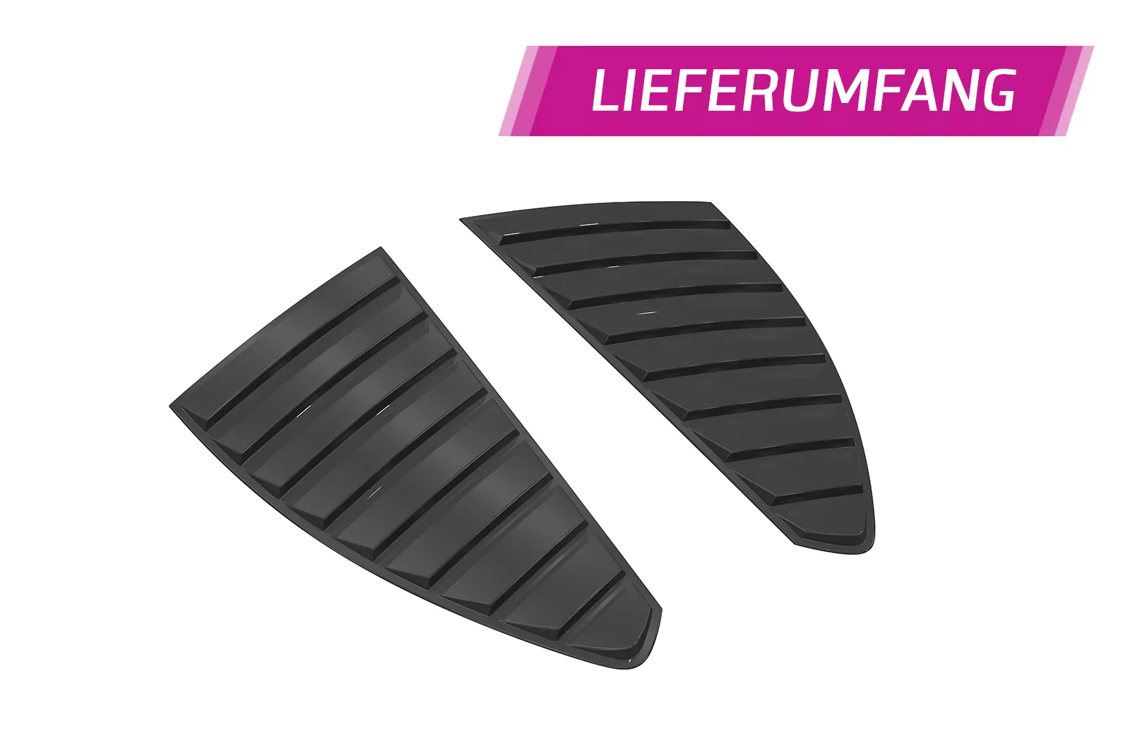 Seitenscheibenblenden für BMW 2er F22/F87 Coupe SSB003 Schwarz Strukturiert