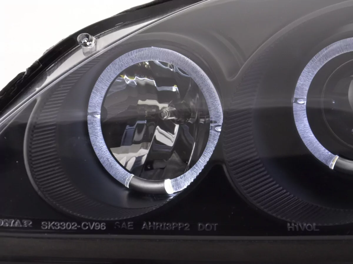 Scheinwerfer Set Honda Civic Coupe/Civic 4-trg. Bj. 99-00 schwarz