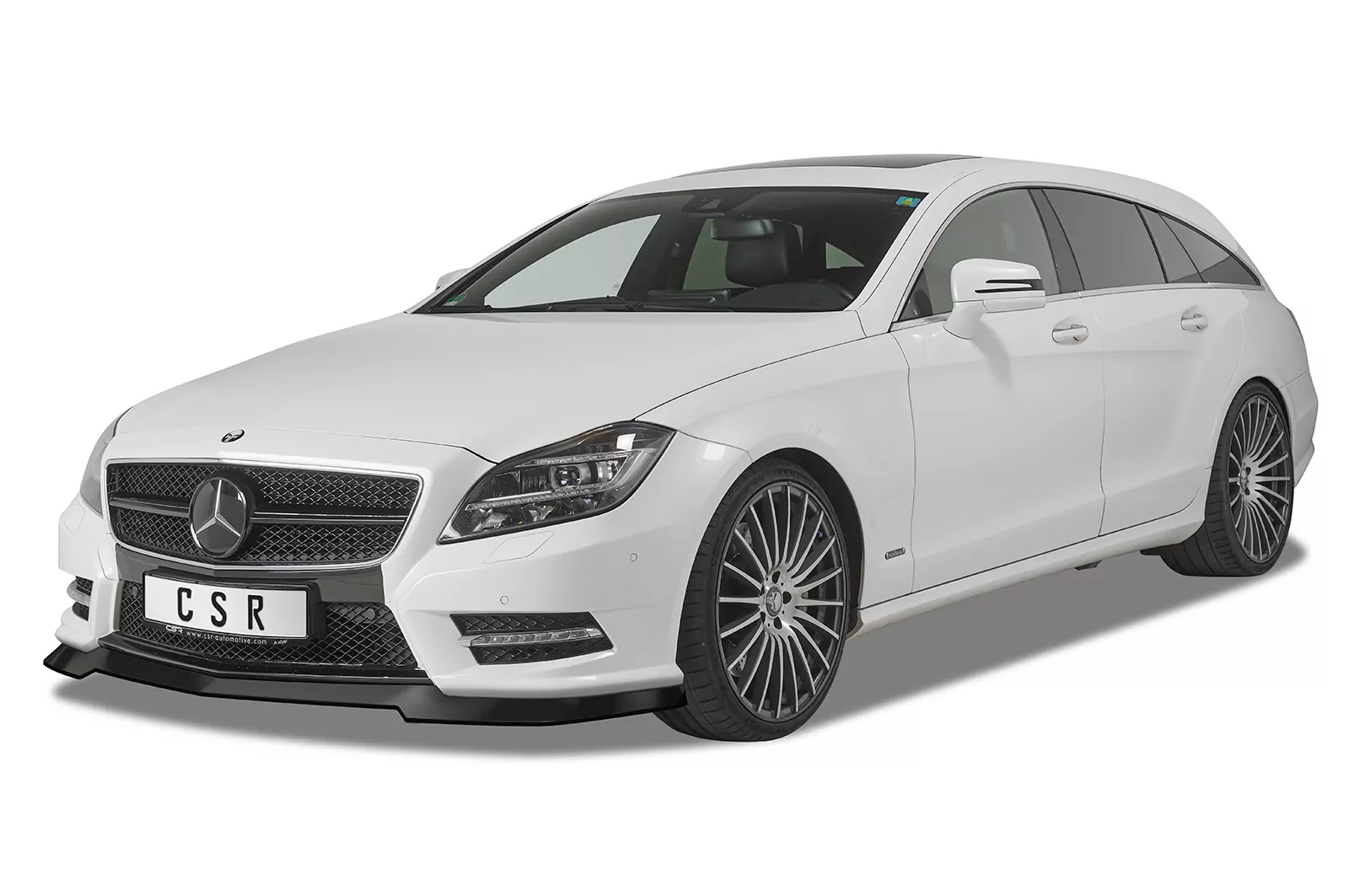 Cup-Spoilerlippe mit ABE für Mercedes Benz CLS C218 / X218 AMG-Line CSL416-M Carbon Look (matt)