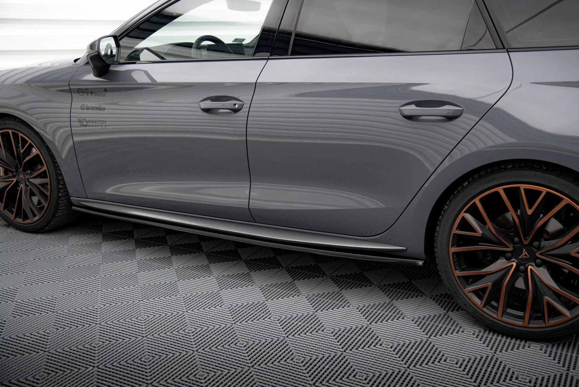 Seitenschweller Ansatz Für Cupra Leon Aero Mk1 Schwarz Hochglanz