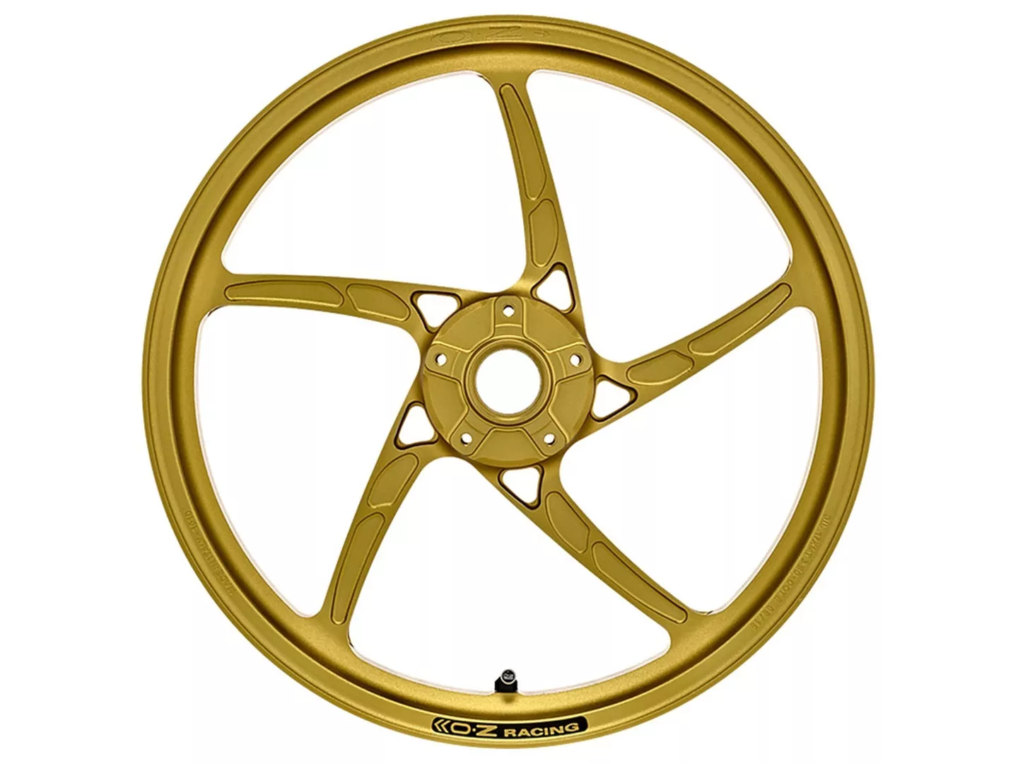 OZ Piega Aluminium vorne in goldfarben matt für MV Agusta F4 (Vorderachse: 35mm) 1998-2008 und Brutale (Vorderachse: 35mm - alle 4-Zylinder Modelle) 1998-2008