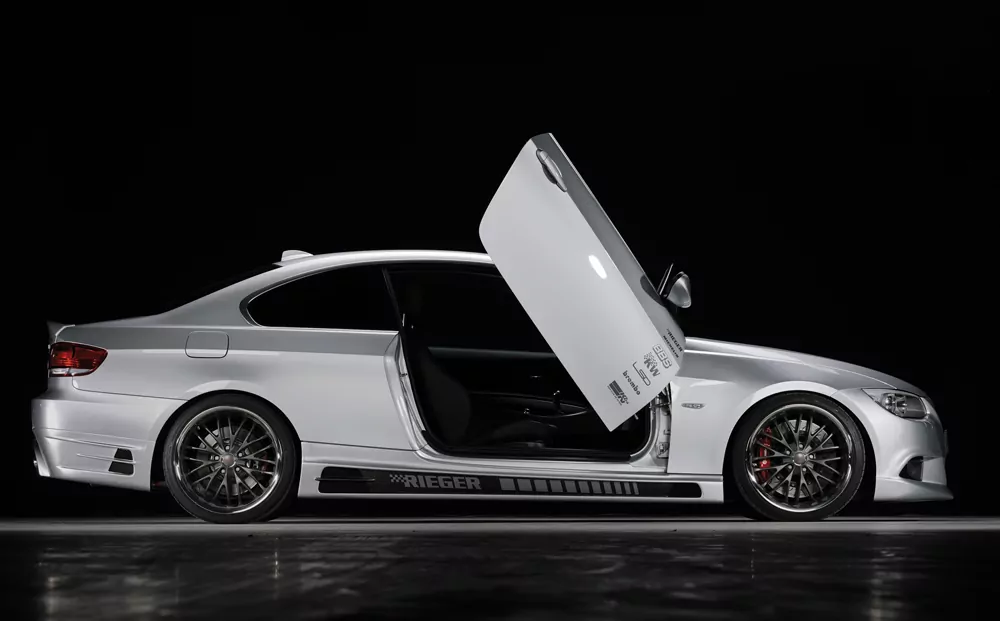 Rieger Spoilerstoßstange für BMW 3er E93 - Cabrio 03.10- (ab Facelift) LCI carbon optik