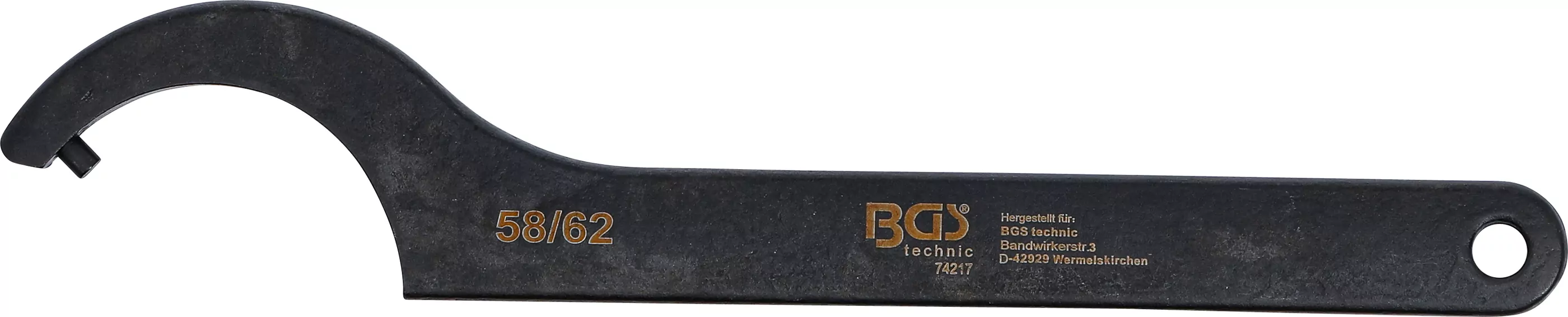 Hakenschlüssel mit Zapfen | 58 - 62 mm