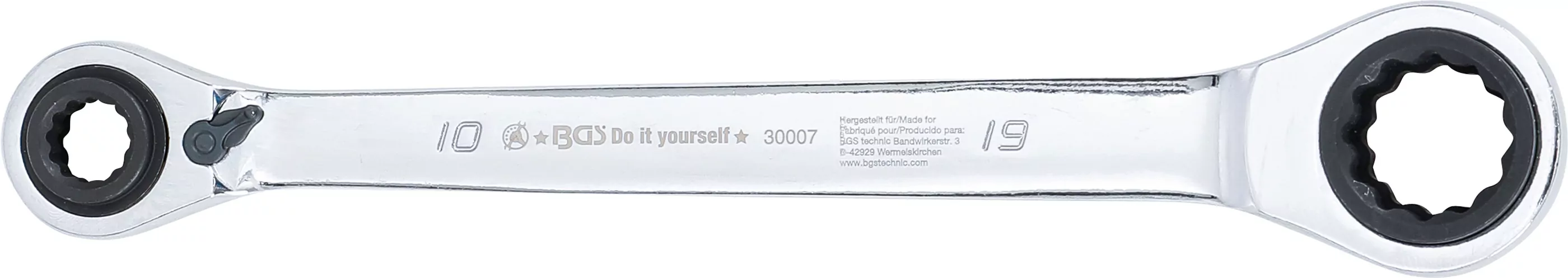 Ratschen-Ringschlüssel | 4-in-1 | SW 10 x 13 - 17 x 19 mm