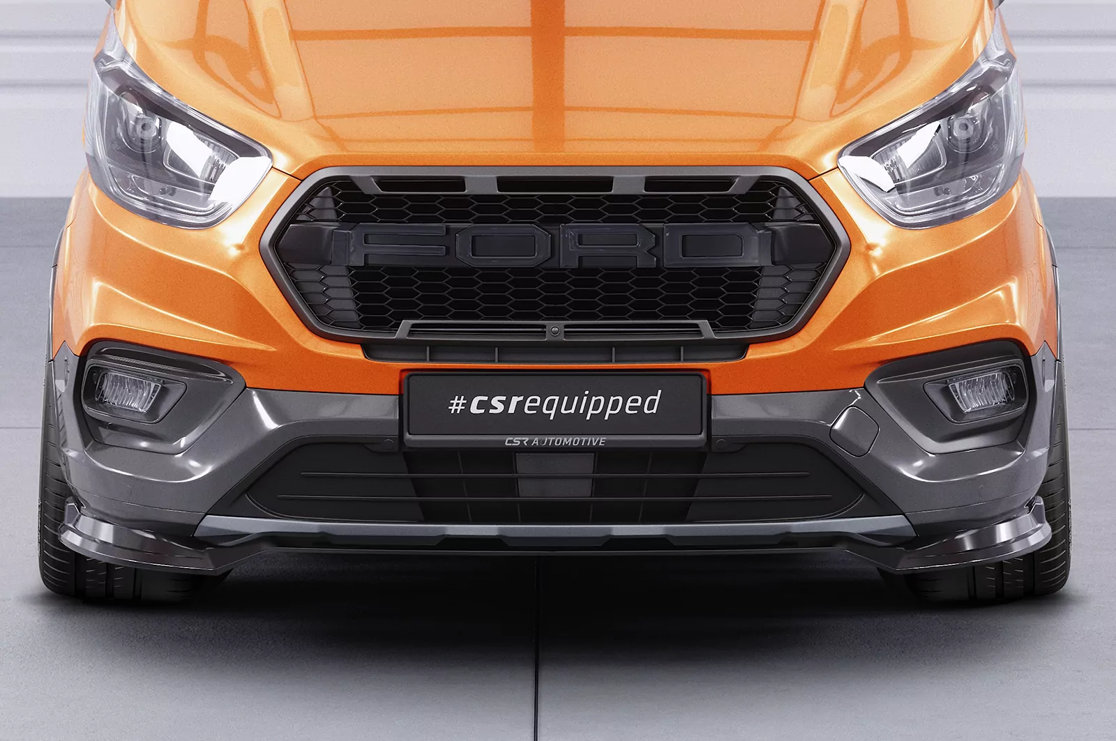 Cup-Spoilerlippe mit ABE für Ford Tourneo Custom Active CSL762 Schwarz Strukturiert