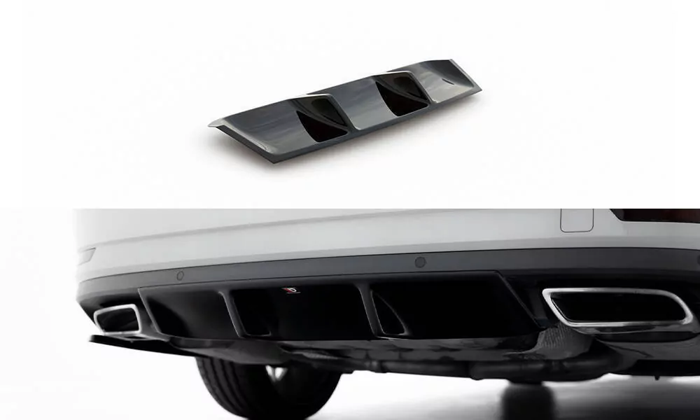 Diffusor Heck Ansatz Passend Für Passend Für SKODA SUPERB III Schwarz Hochglanz Schwarz Hochglanz