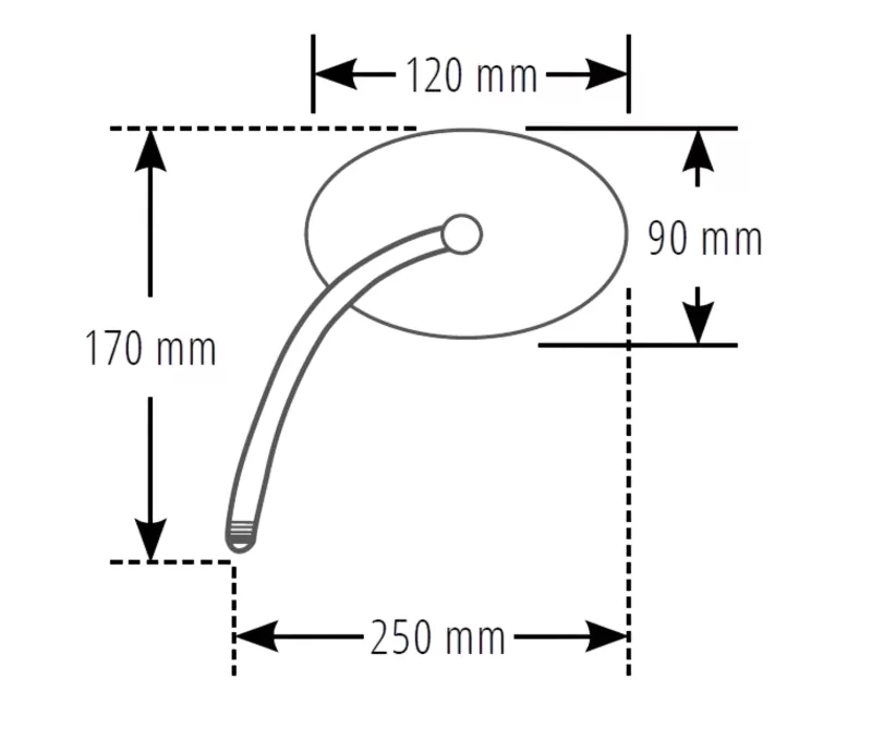 - Kein Hersteller - Universalspiegel mit Gelenk E-geprüft