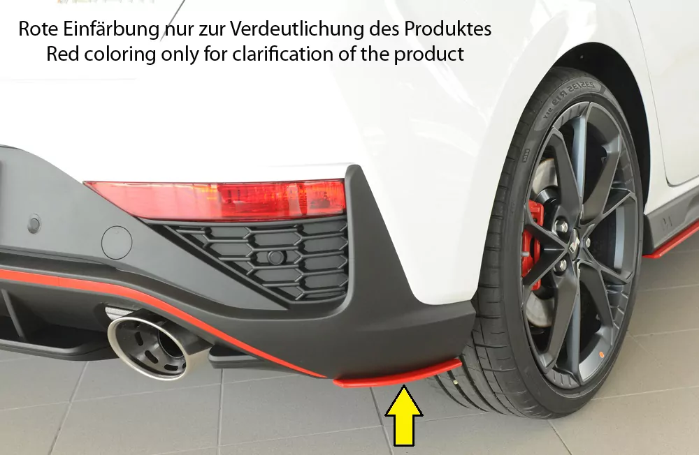 Rieger Heckschürzenansatz seitlich rechts für Hyundai i30 N-Performance  (PDE) 5-tür. (Schrägheck) 05.21- (ab Facelift)