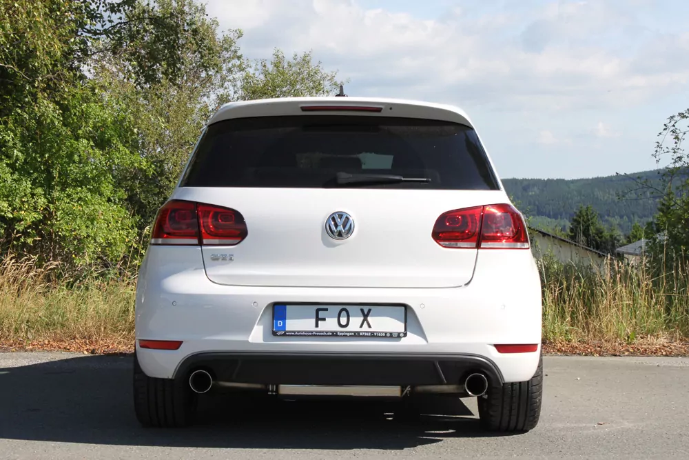 VW Golf 6 GTI + Cabrio  Endschalldämpfer Ausgang rechts/links - 1x90 Typ 25 rechts/links