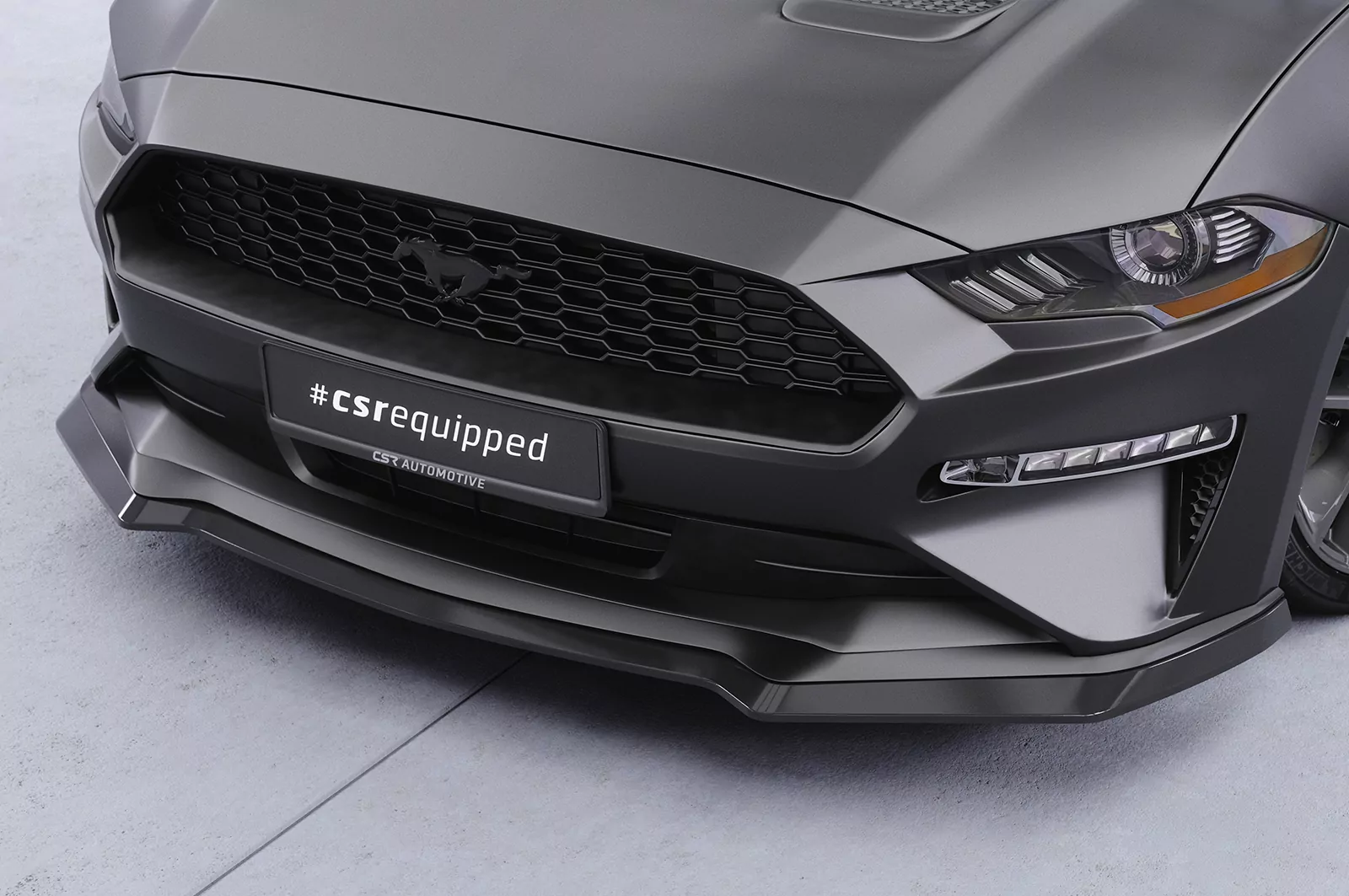 Cup-Spoilerlippe mit ABE für Ford Mustang VI CSL452 Strukturiert (schwarz matt)