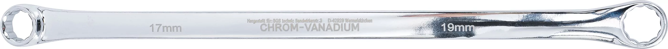 Doppel-Ringschlüssel | extra lang | SW 17 x 19 mm