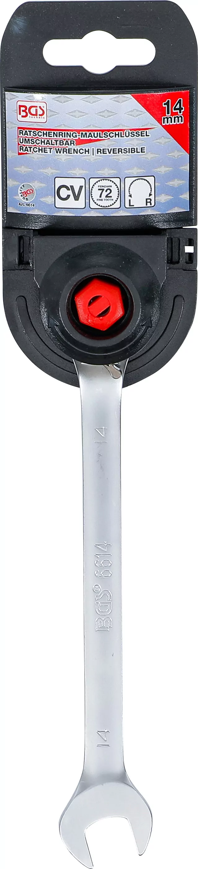 Ratschenring-Maulschlüssel | umschaltbar | SW 14 mm