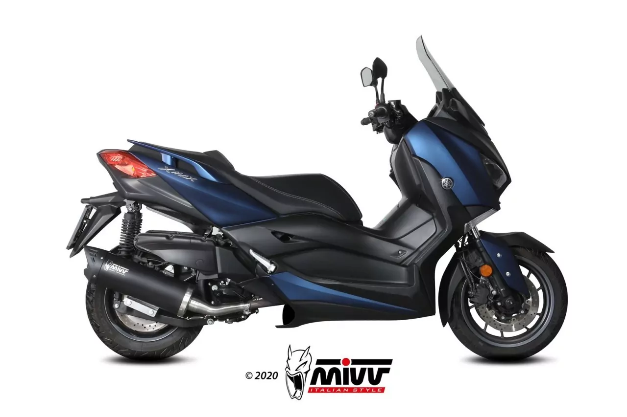 Mivv Mover Edelstahl Schwarz Inkl. Kat Yamaha X-Max 400 17-21