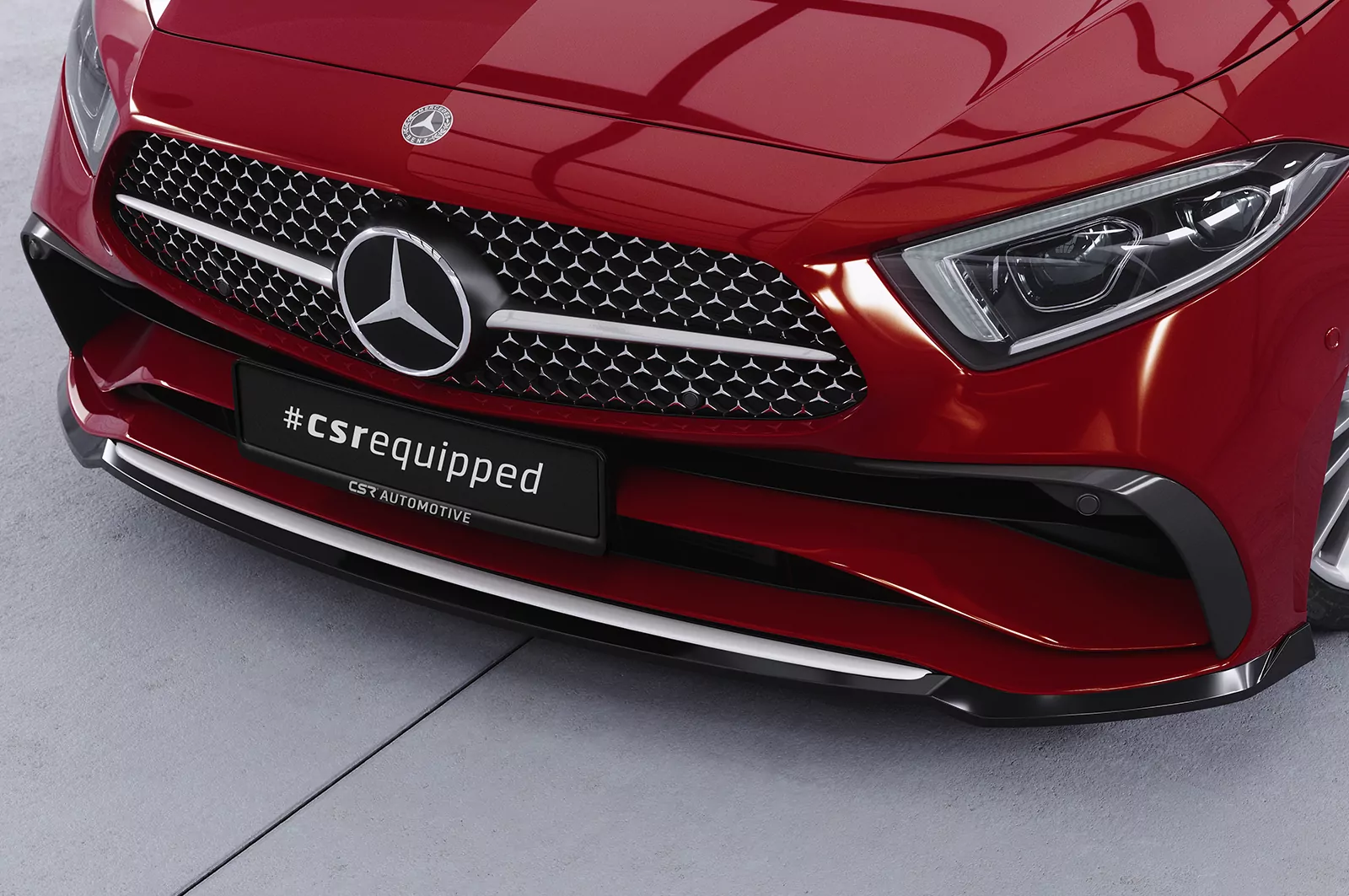 Cup-Spoilerlippe mit ABE für Mercedes Benz CSL (C257) CSL779 Schwarz Strukturiert