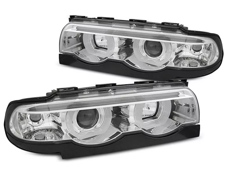 HEADLIGHTS ANGEL EYES LED 3D CHROME fits BMW E38 94-01