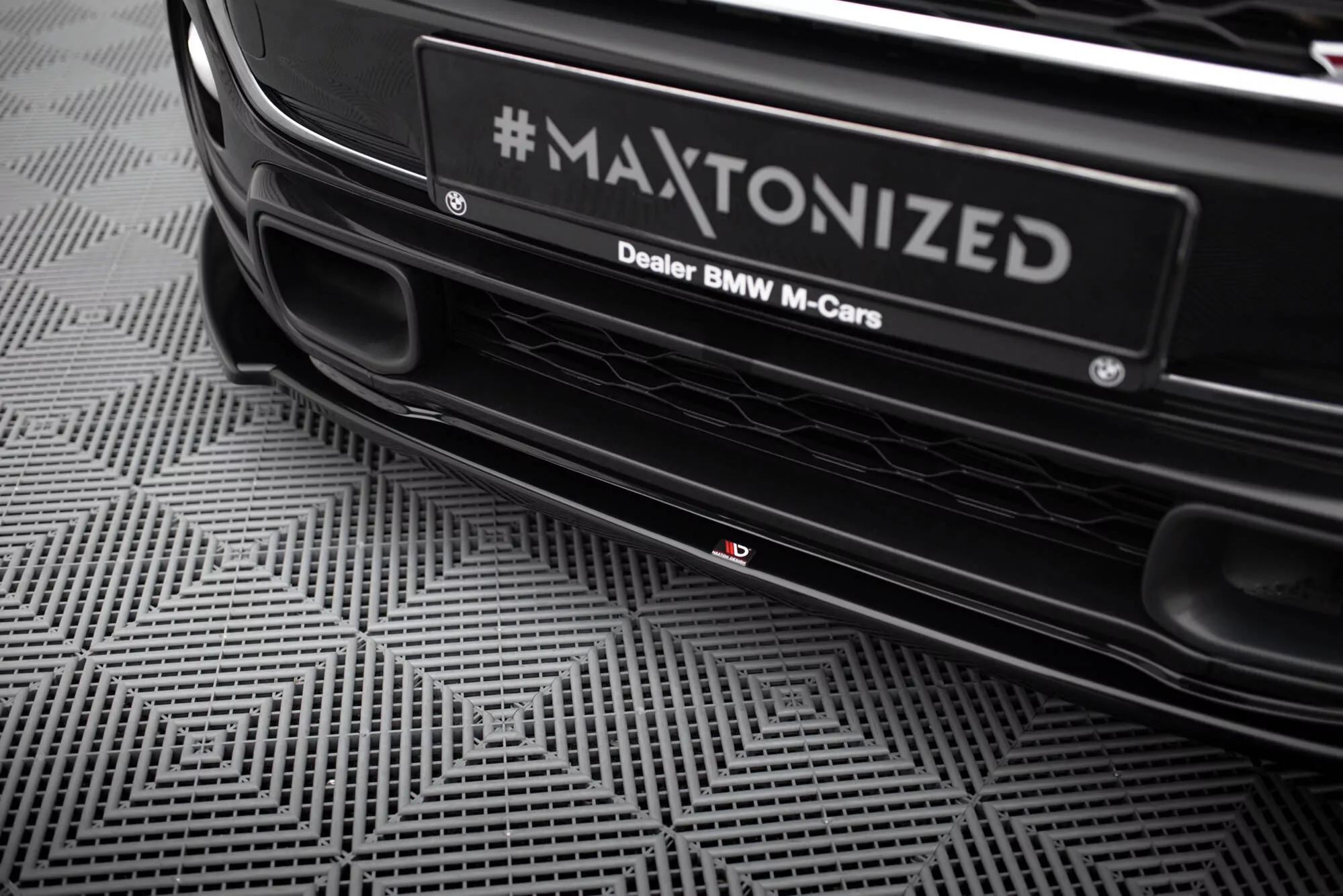 Cup Spoilerlippe Front Ansatz Passend Für MINI COOPER S MK3 Vor Facelift 3-Türer (F56) Schwarz Hochglanz