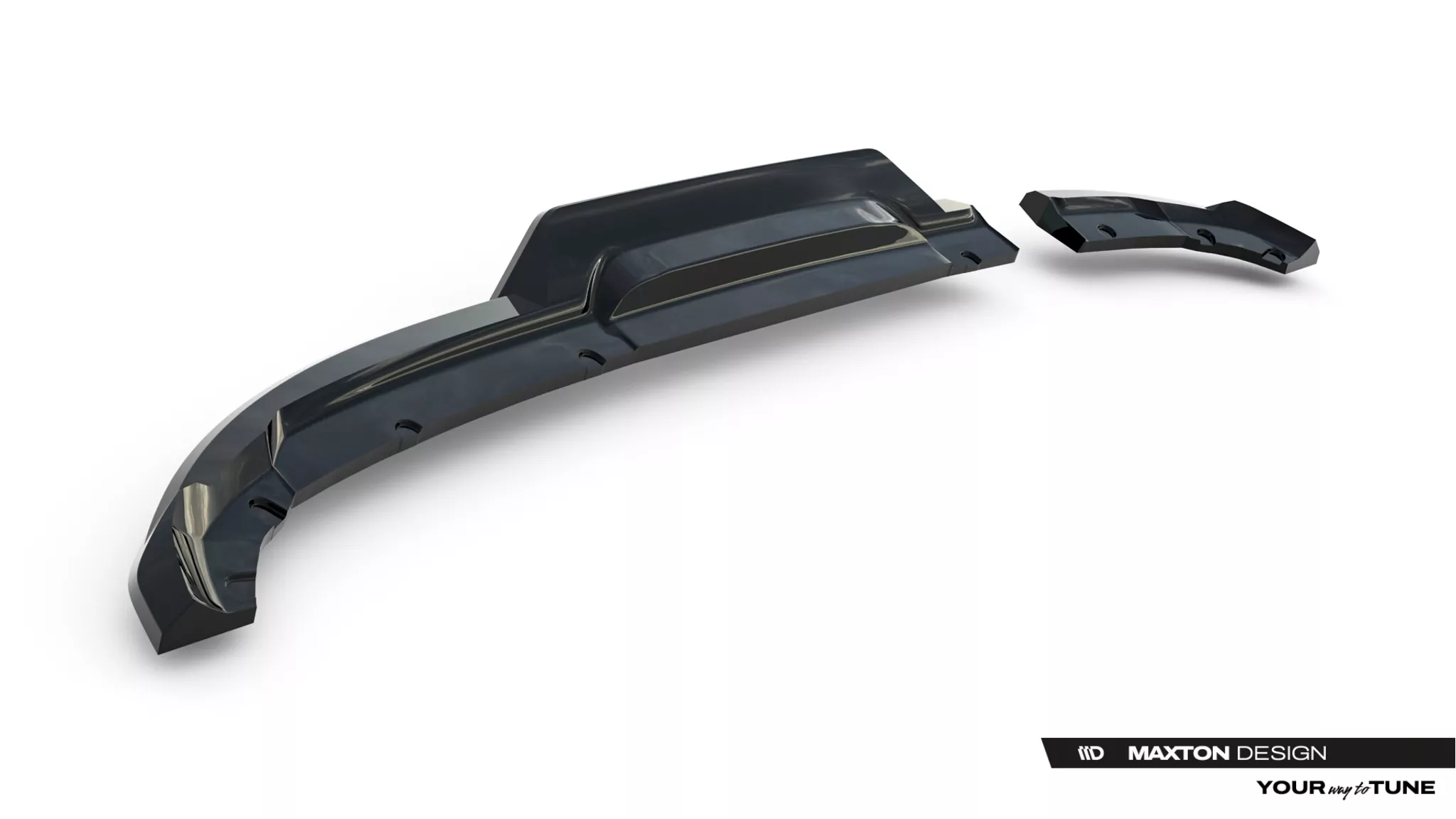 Mittlerer Cup Diffusor DTM Look Heck Ansatz Für Renault Clio Mk5 Facelift 