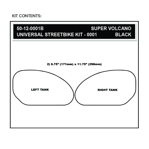Stompgrip Traction Pad Super Volcano Universal groß (2 Stück) ca. 298 mm x 171 mm Schwarz