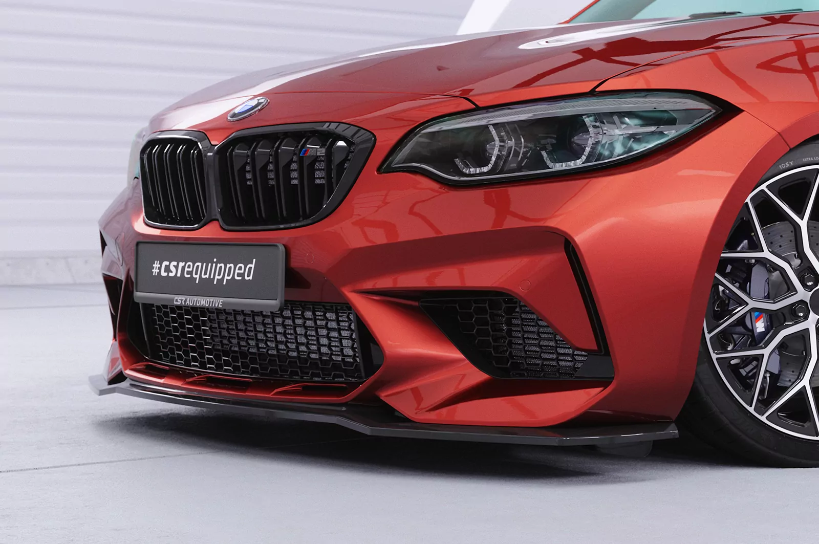 Cup-Spoilerlippe mit ABE für BMW M2 Competition (F87) CSL540 Schwarz Strukturiert