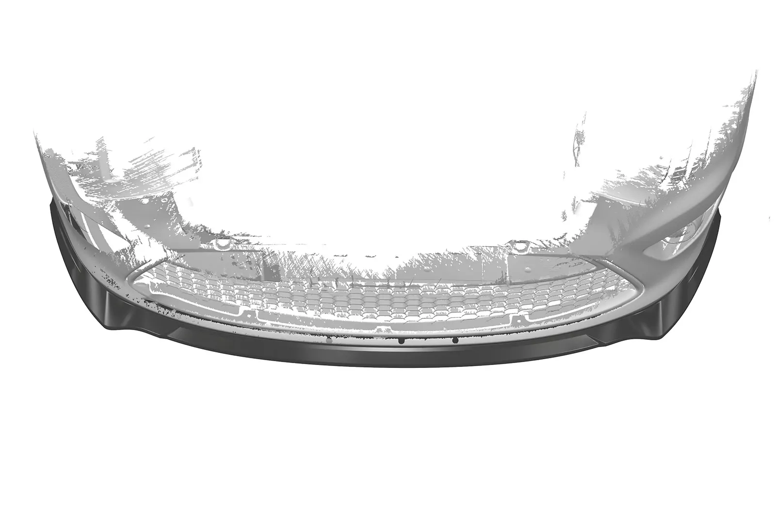 Cup-Spoilerlippe für Ford Focus MK2 ST CSL509-M Carbon Look (matt)
