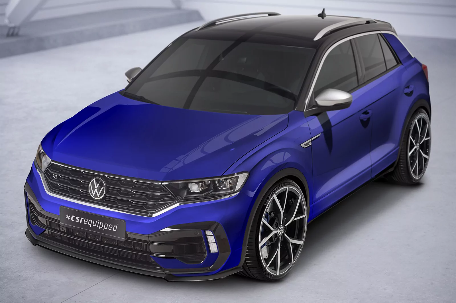 Cup-Spoilerlippe mit ABE für VW T-Roc (A1) R CSL568 Schwarz Strukturiert