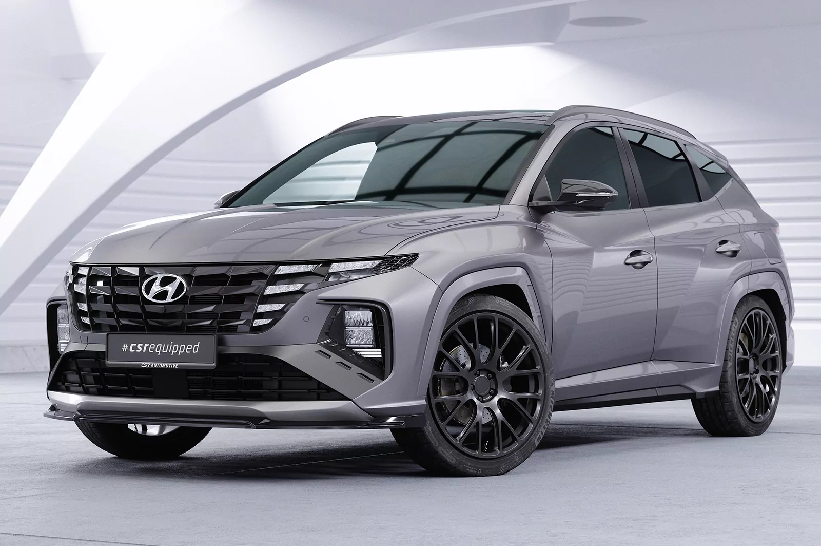 Cup-Spoilerlippe mit ABE für Hyundai Tucson 4 (NX4) N-Line CSL795 Schwarz Strukturiert