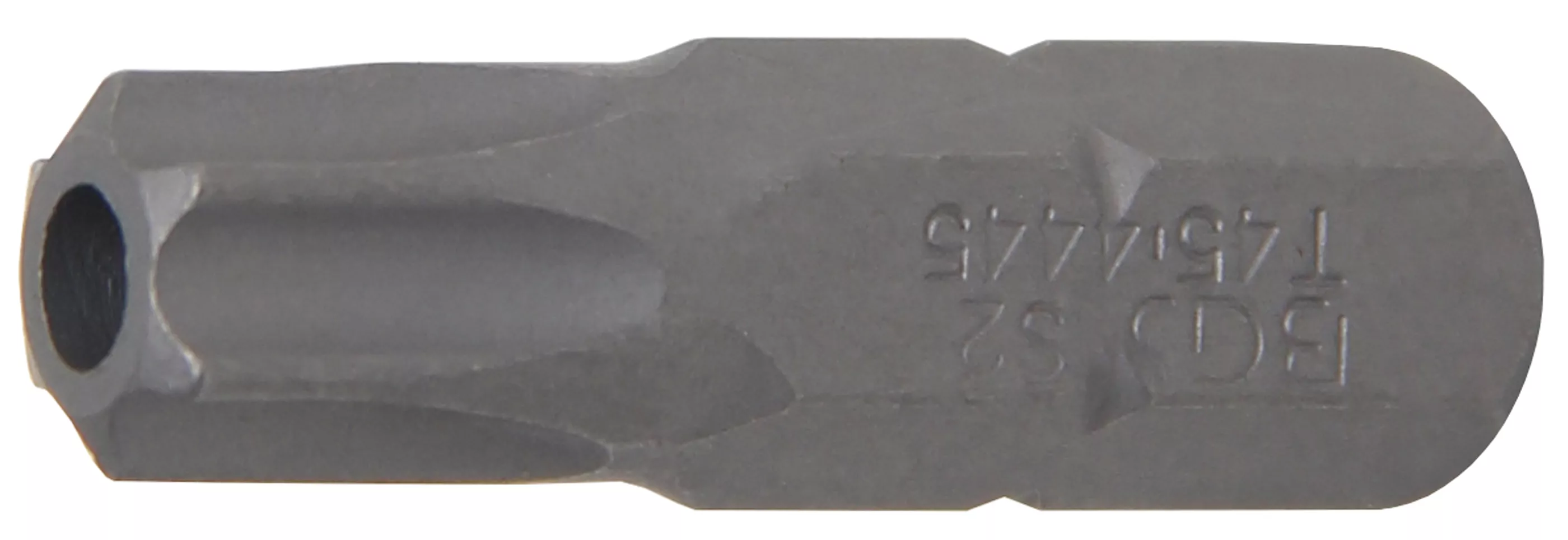 Bit | Länge 30 mm | Antrieb Außensechskant 8 mm (5/16") | T-Profil (für Torx) mit Bohrung T45