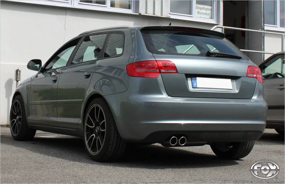Audi A3 - 8P quattro Sportback  Endschalldämpfer Ø70mm - 2x90 Typ 17