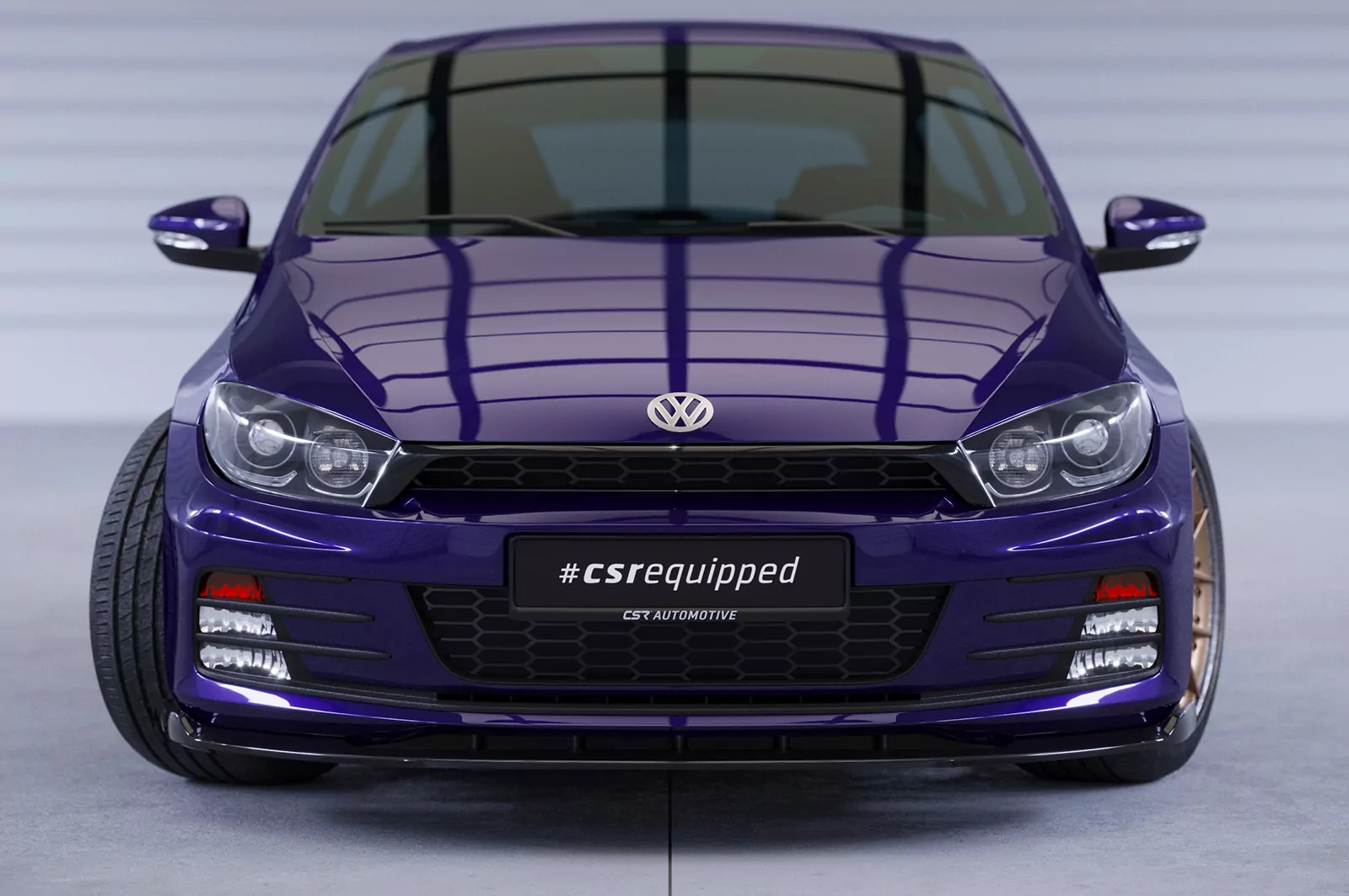 Cup-Spoilerlippe mit ABE für VW Scirocco III CSL384 Strukturiert (schwarz matt)