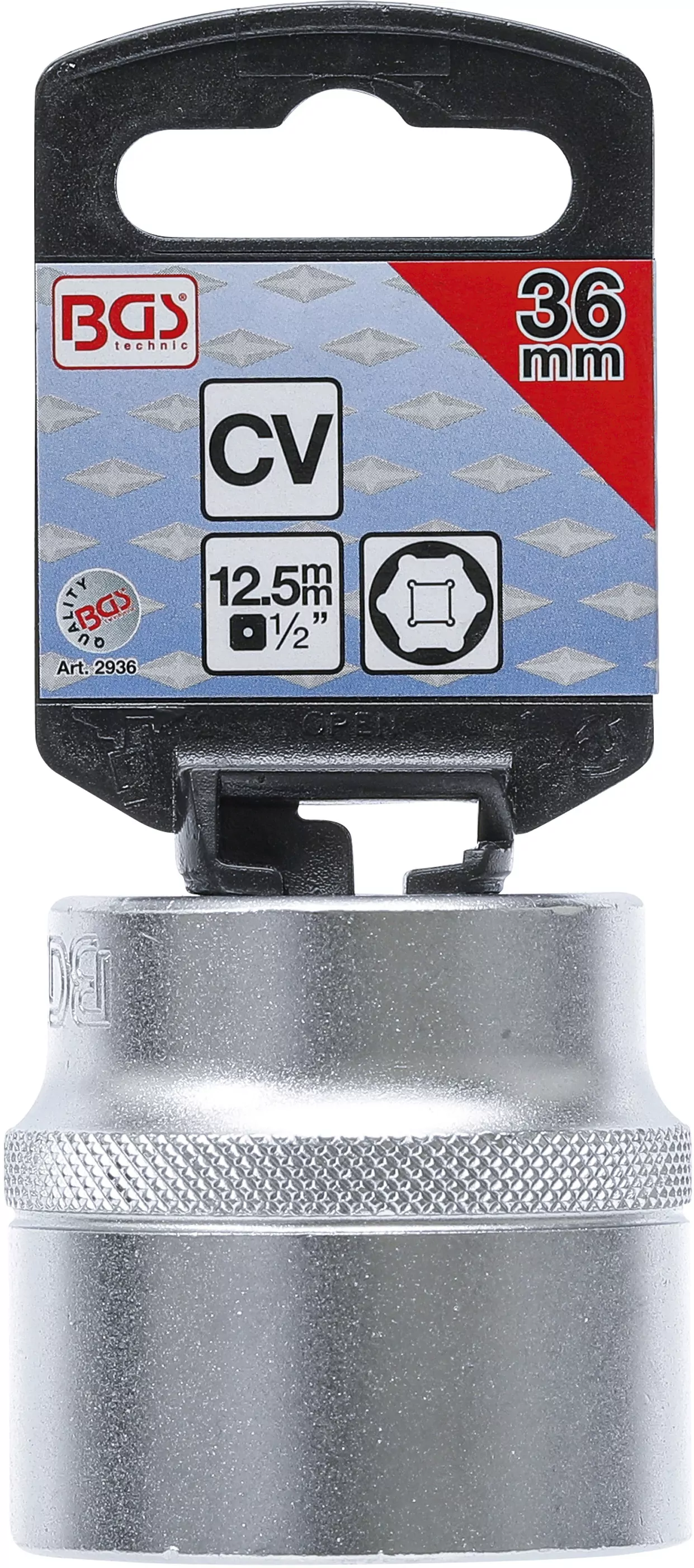 Steckschlüssel-Einsatz Sechskant | Antrieb Innenvierkant 12,5 mm (1/2") | SW 36 mm