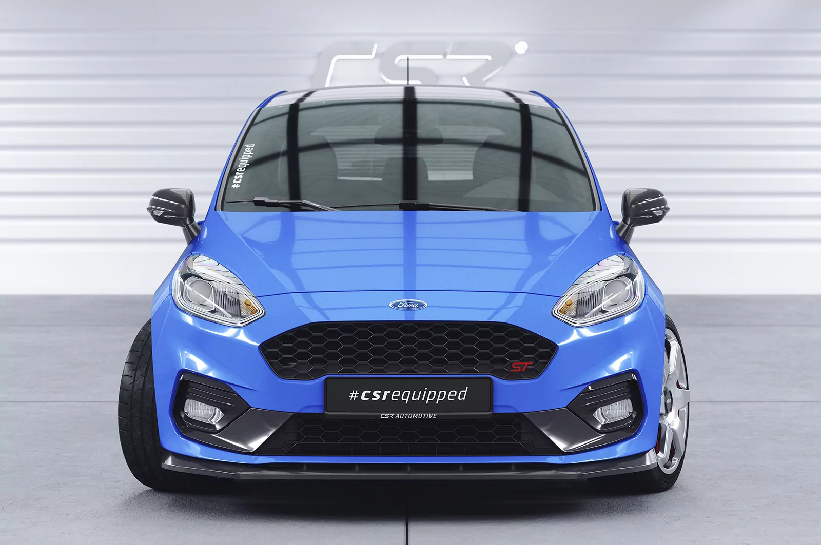 Cup-Spoilerlippe mit ABE für Ford Fiesta MK8 ST/ST-Line CSL409 Strukturiert (schwarz matt)