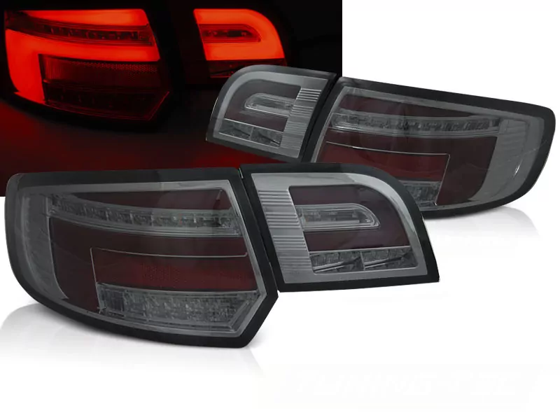 Led Bar Red Tail Lights Smoke Seq Fits Audi A3 8p 5d 08-12