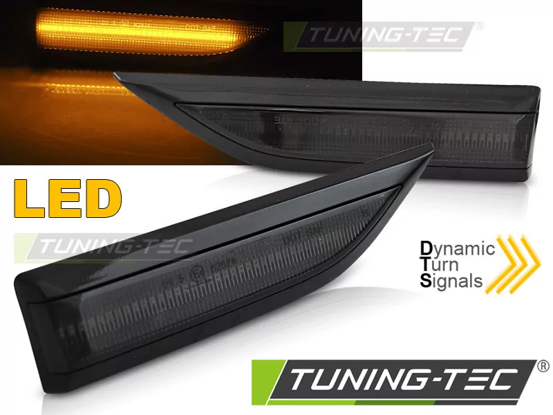 Side Direction Black Smoke Led Seq Fits Vw T6 15-19