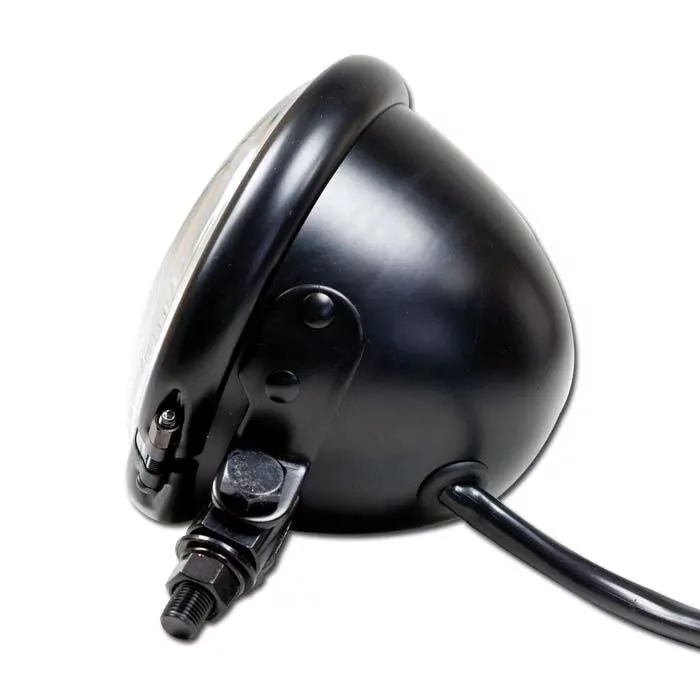 Scheinwerfer 4-1/2" Bates Style, Schwarz Mit Standlicht, Bilux 12v35/35w, Bef. Unten, E-geprüft