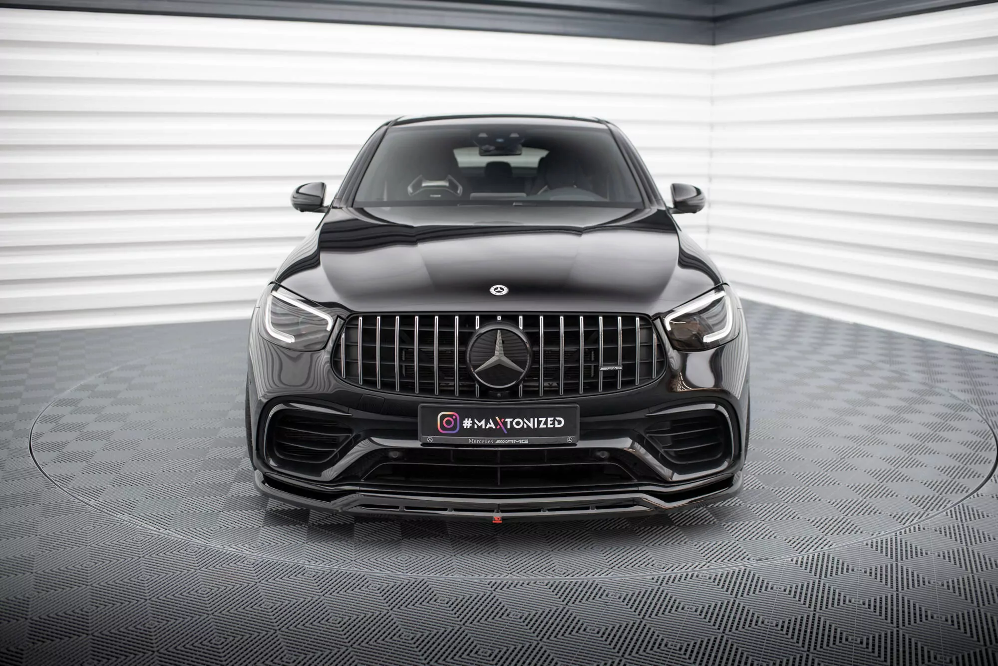 Front Ansatz Für Mercedes-AMG GLC 63 SUV / Coupe X253 / C253  Schwarz Hochglanz