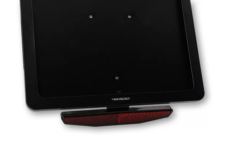 HIGHSIDER CNC Kennzeichen Halteplatte, schwarz eloxiert