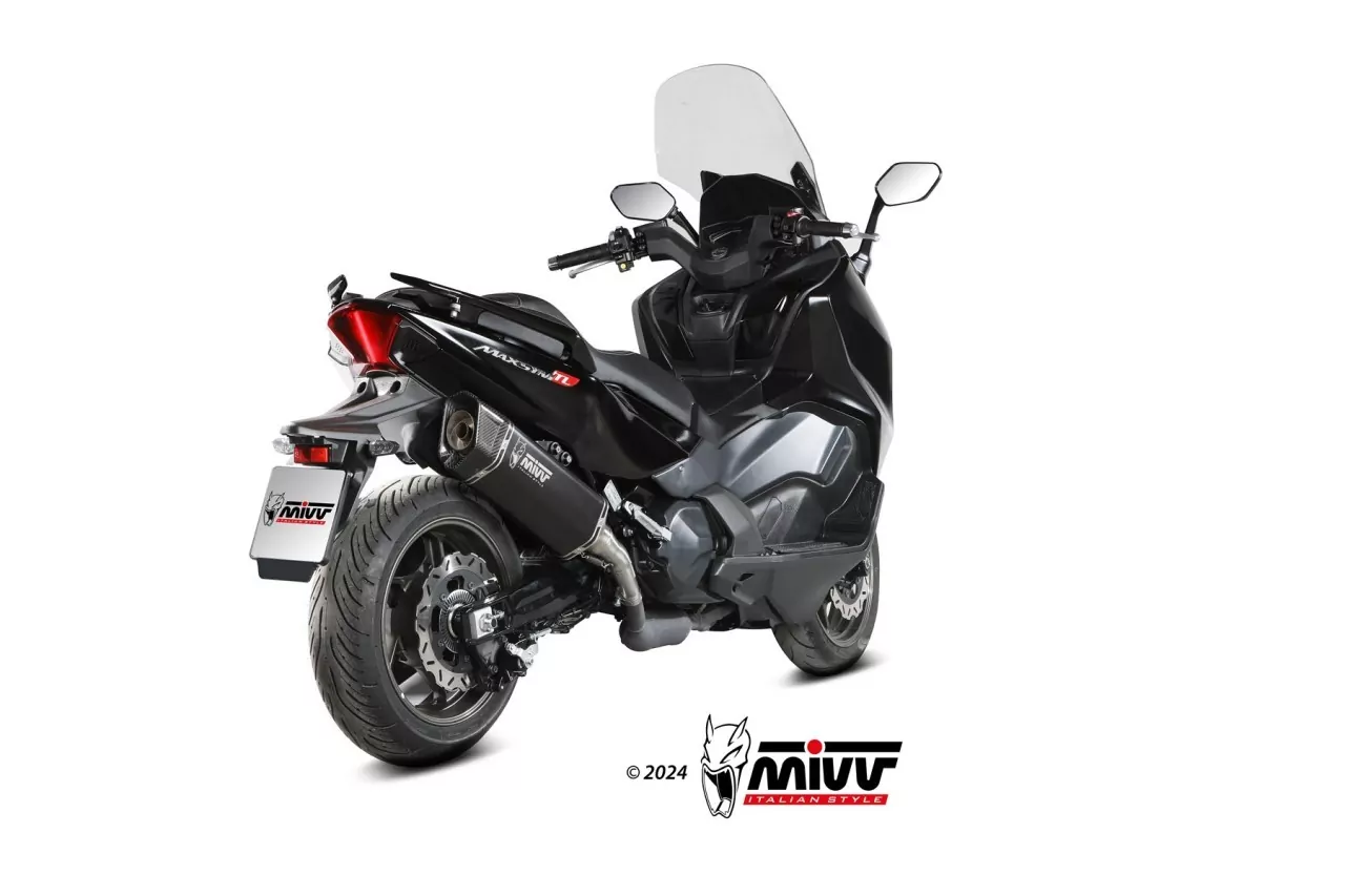 MIVV SR-1 Edelstahl Schwarz Mit Kat SYM MAXSYM TL 508 21-24
