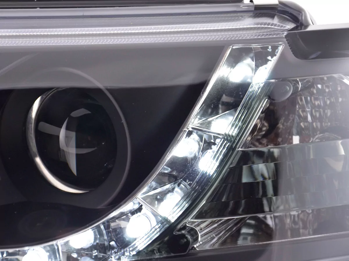 Scheinwerfer Set Daylight LED Tagfahrlicht VW Passat Typ 3B Bj. 97-00 schwarz