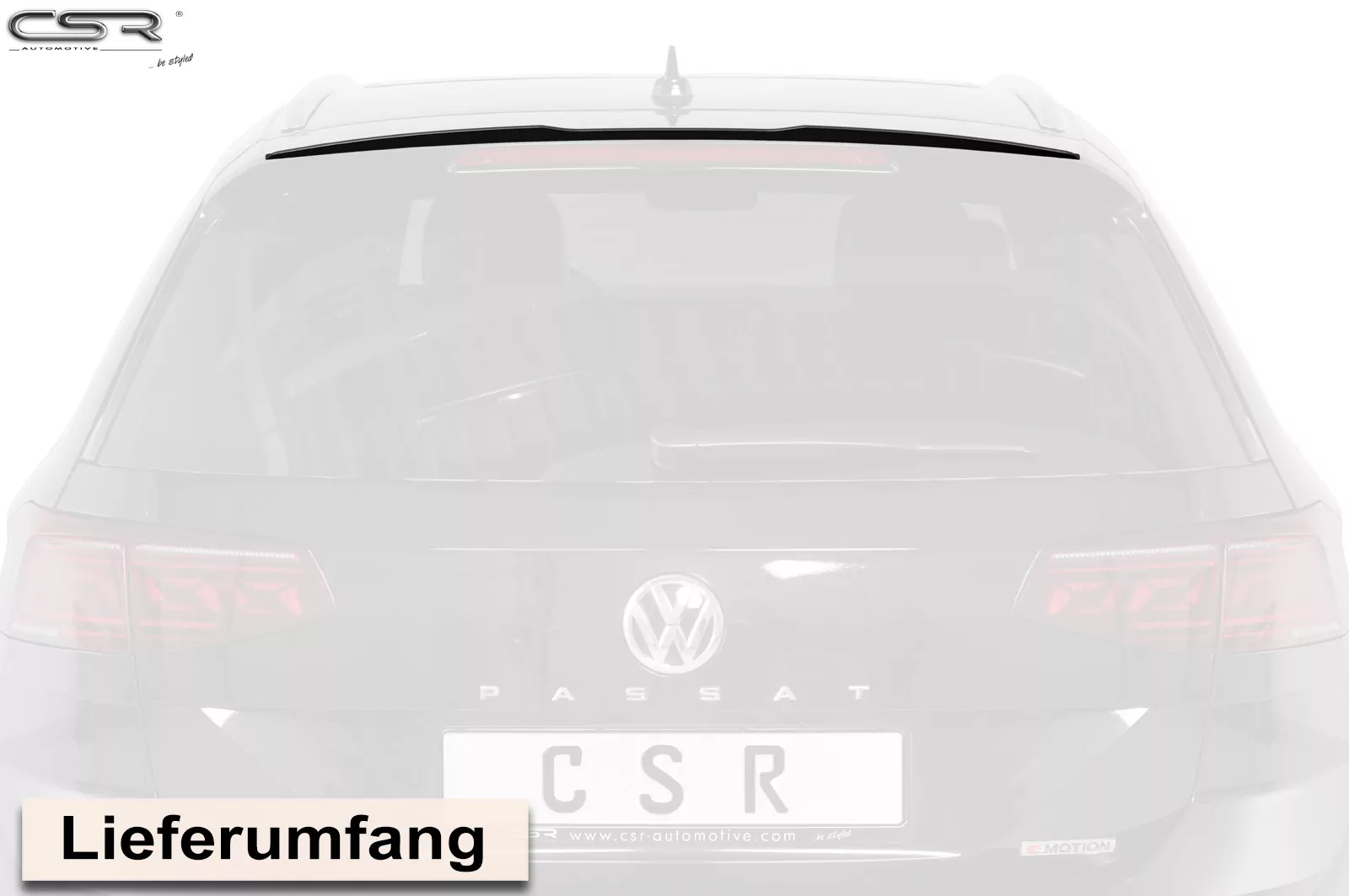 Heckflügel mit ABE für VW Passat B8 Typ 3G Variant HF609-M Carbon Look (matt)
