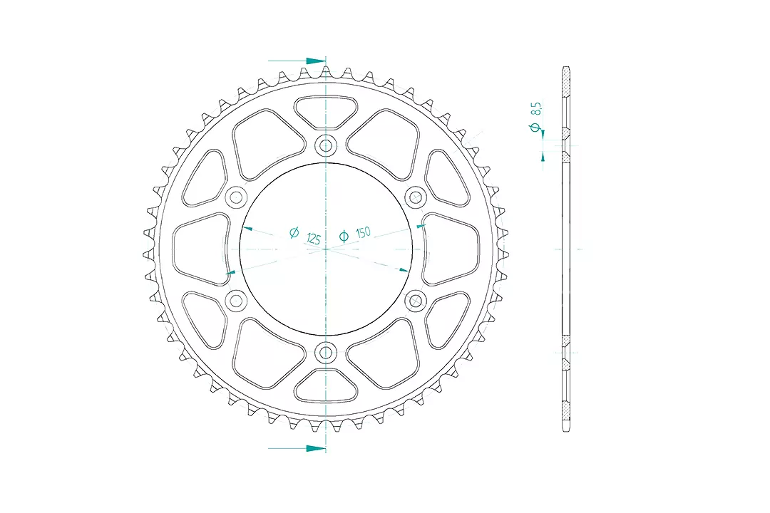 ENUMA Kettensatz 520 HO für KTM 250 XC Modelljahr 2023-