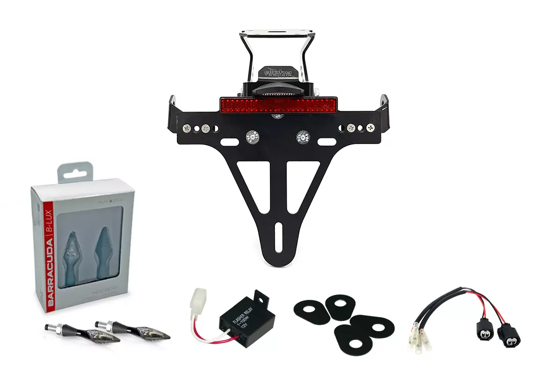 Kennzeichenhalter-Blinker-Kit X-LED (vorne + hinten) für Kawasaki Z900RS ab Modelljahr 2018 Typ ZR900C u. ab Modelljahr 2021 Typ ZR900K