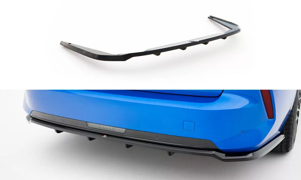 Hinten Splitter (mit Einem Vertikalem Balken) Opel Astra Sports Tourer L (MK5) Schwarz Hochglanz